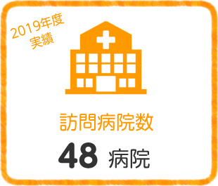 2019年度実績 訪問病院数48病院